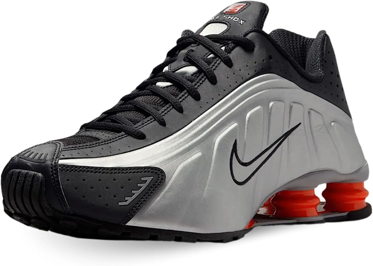 Nike Shox R4 Men's Shoes (HQ1988-002, Metallic Silver/Black