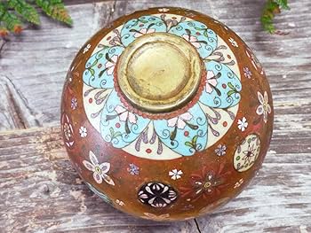 Amazon.co.jp: 古七宝 菓子器 金平糖入れ 木箱付き 骨董品 : ホーム