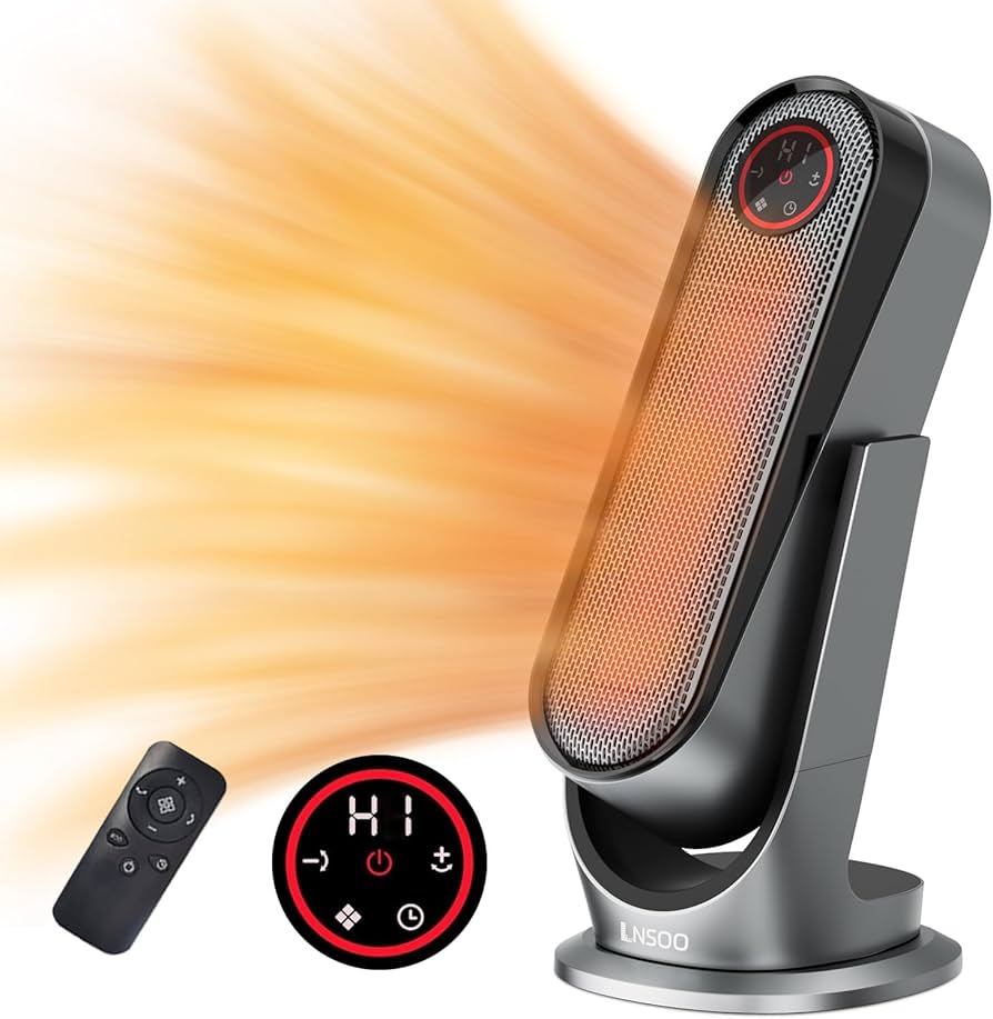 Amazon | LNSOO セラミックヒーター 2秒速暖 上下左右自動首振り 立体