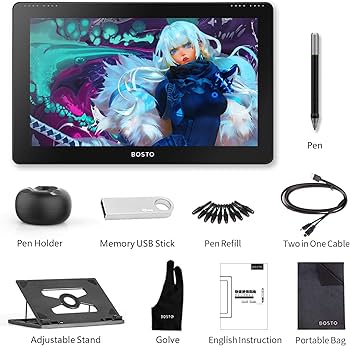 Amazon | BOSTO ドローイングタブレット スクリーン付き 15.6インチ