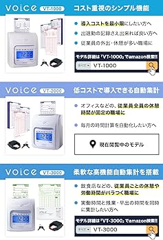 Amazon.co.jp: VOICE(ヴォイス) タイムレコーダー【自動集計機能付き