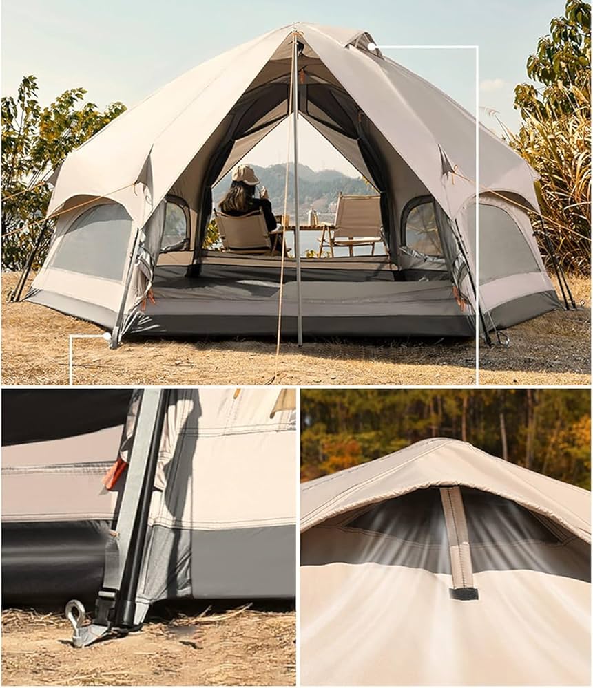 Amazon.co.jp: テント ワンタッチテント 6-8人用 防風防水キング