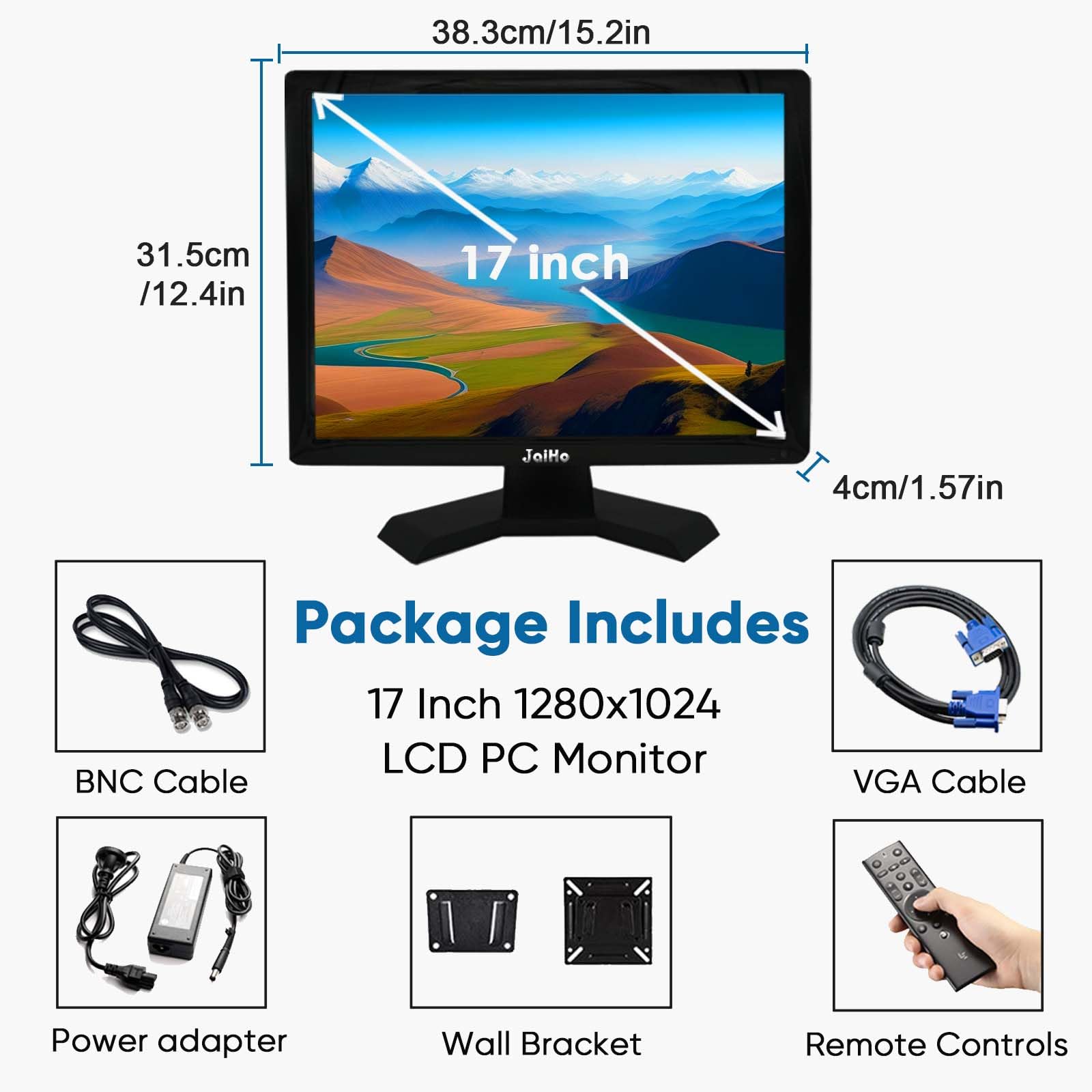 Amazon.co.jp: JaiHo 17インチワイドスクリーンTFT LCDモニター、1280