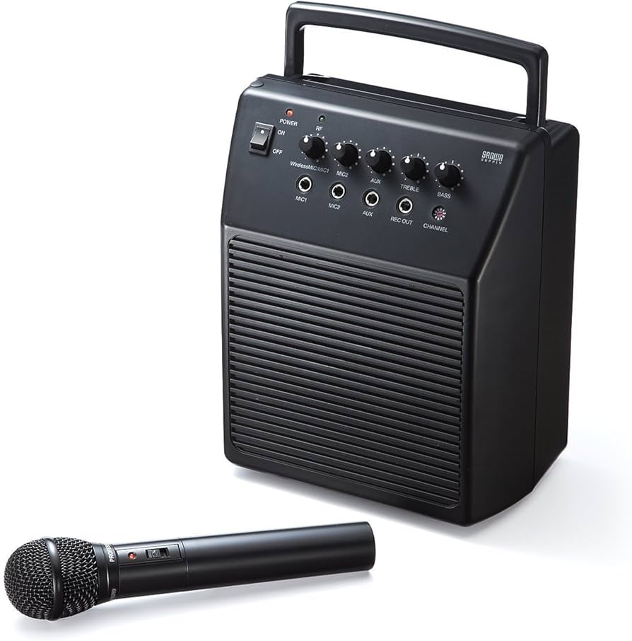 Amazon | サンワダイレクト ワイヤレスマイク スピーカーセット 拡声器