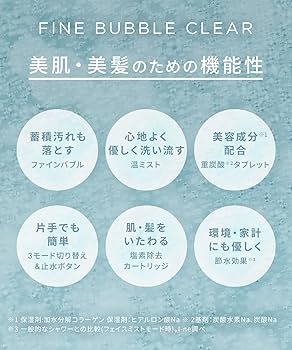 Amazon | SALONIA サロニア シャワーヘッド ファインバブルクリア