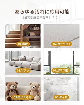 Amazon | 【100℃高温蒸気×16000Pa超強吸引力】SOLEMOOD カーペット