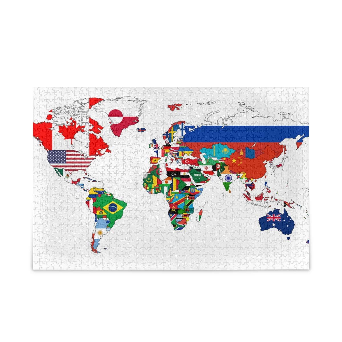 Amazon.co.jp: MAKIKU ジグソーパズル 500ピース 38*52cm 世界地図