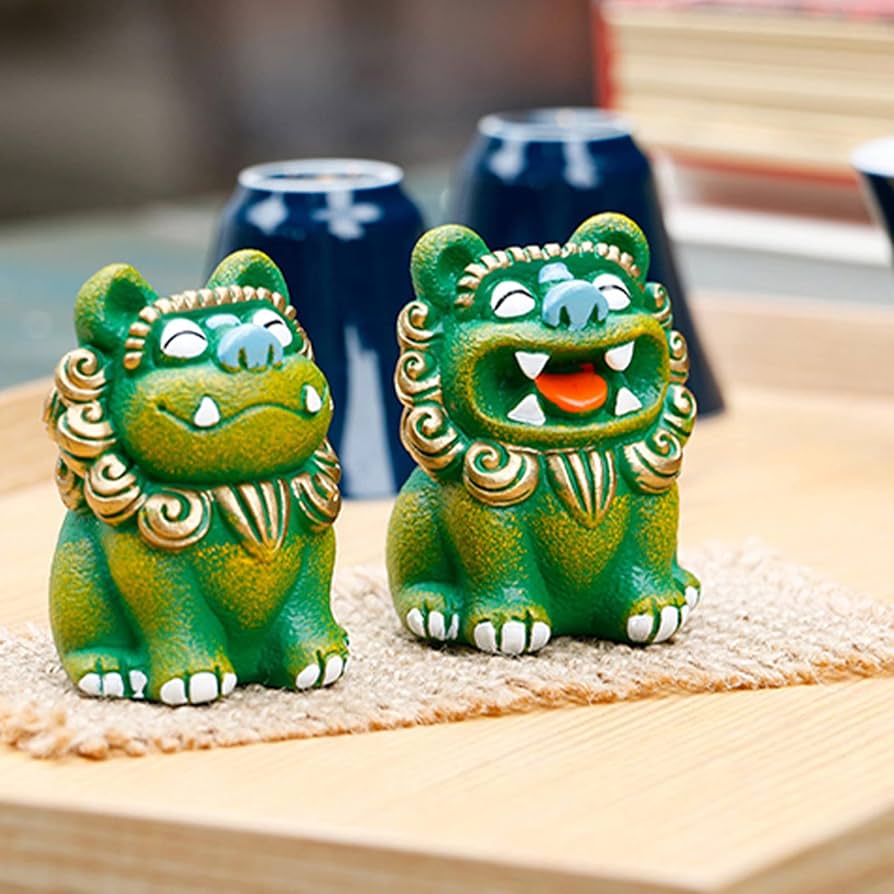 Amazon.co.jp: OBOROZUKI シーサー 置物 オブジェ インテリア 雑貨