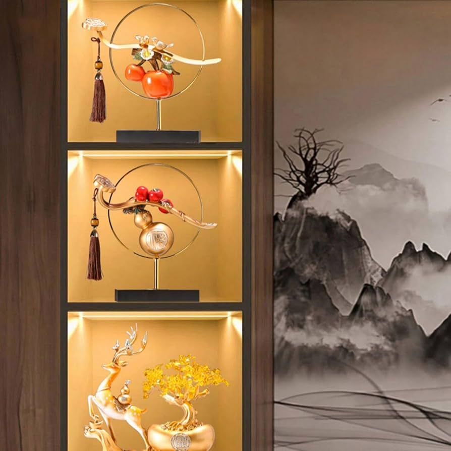 Amazon.co.jp: 鹿の置物 元寶 玄関置物 招財樹 招財 財運 金運アップ