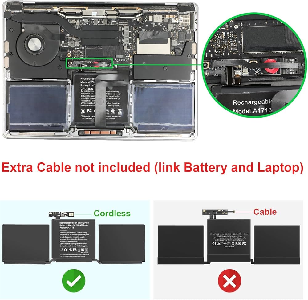 Amazon.com: A1708 A1713 Battery for A2171 A2159 A2289 A2338