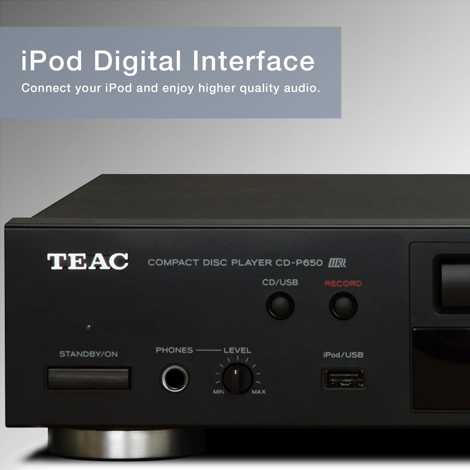Amazon.co.jp: TEAC CDプレーヤー iPod対応 ブラック CD-P650-B : 家電