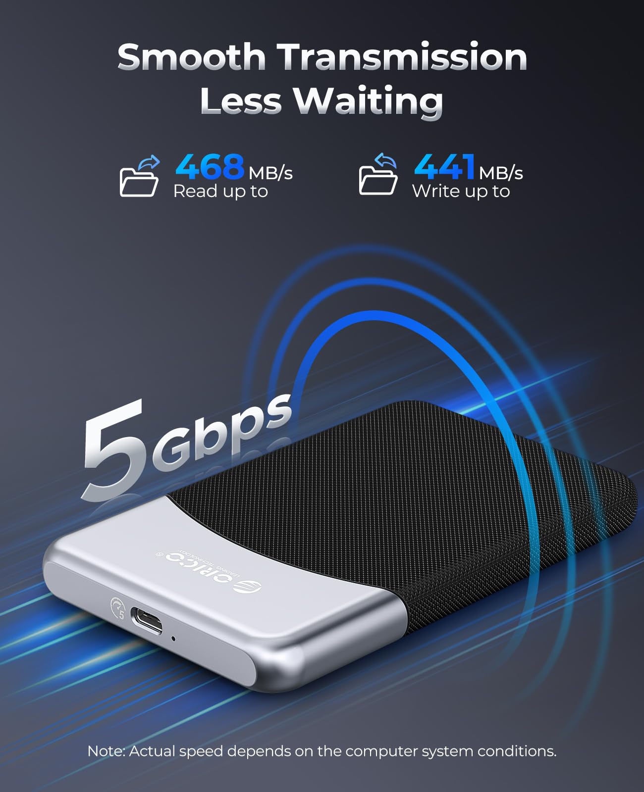 Amazon.com: ORICO 2TB External SSD with 2 in 1 USB C Cable