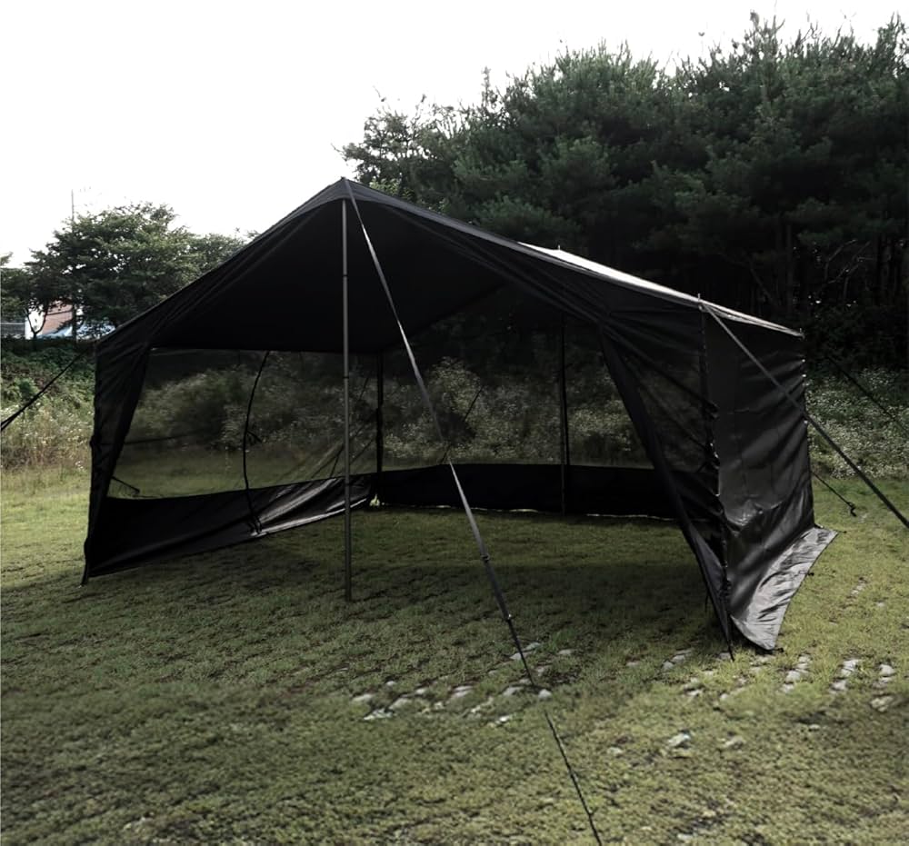 Amazon | CAMVIL ZIP-TARP ジッパータープ 5m ブラックコーティング