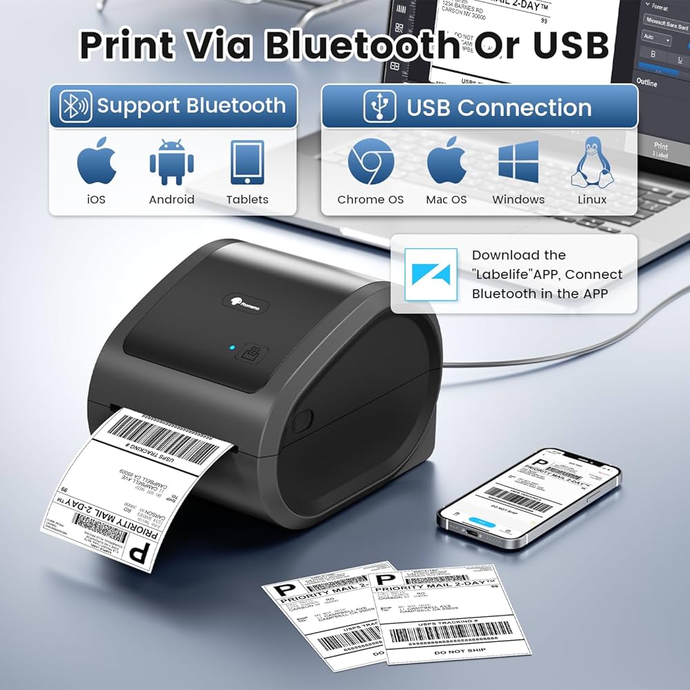 Amazon | Phomemo D520BT A6 ラベルプリンター サーマルラベル