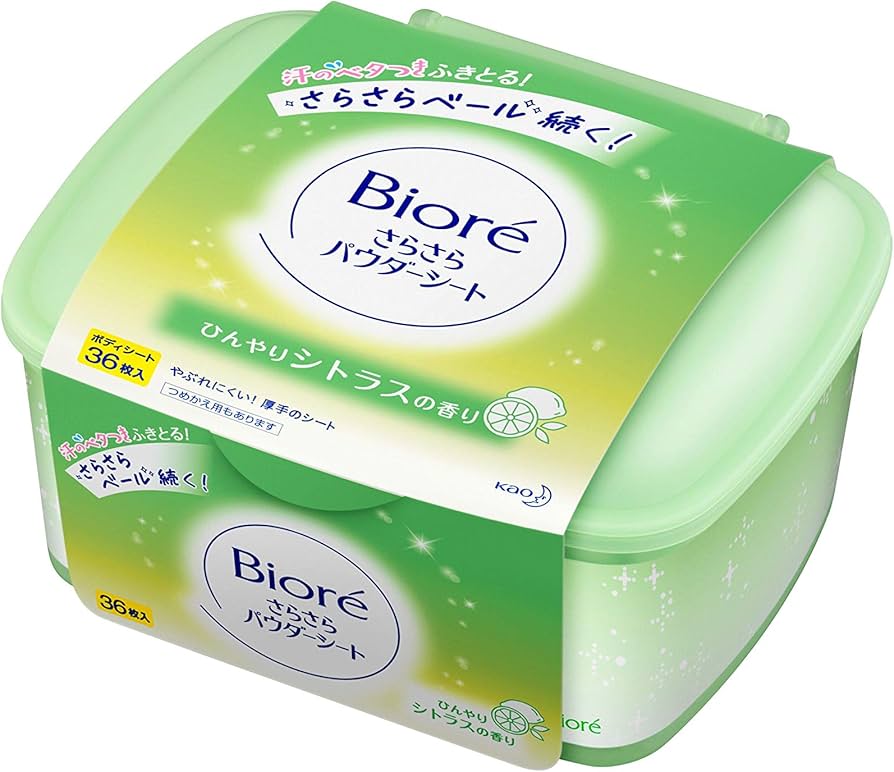Amazon | ビオレ さらさらパウダーシート シトラスの香り 本体 36枚