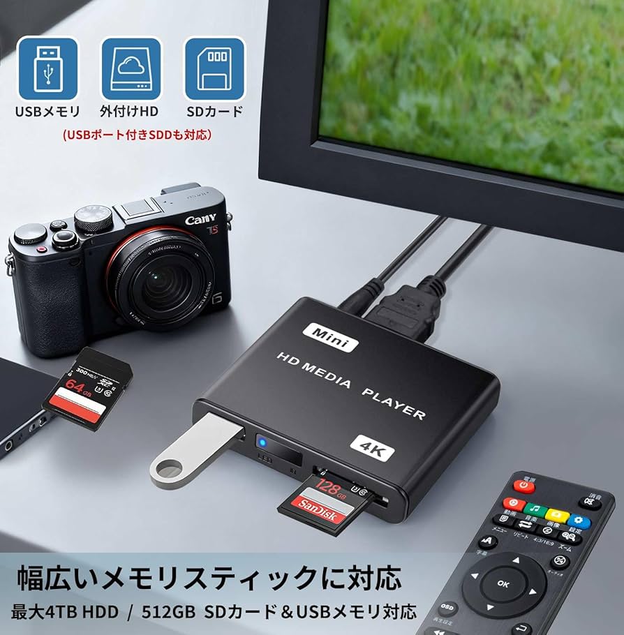 Amazon.co.jp: 4kメディアプレーヤー HDプレイヤー フルHD【H.265/HEVC