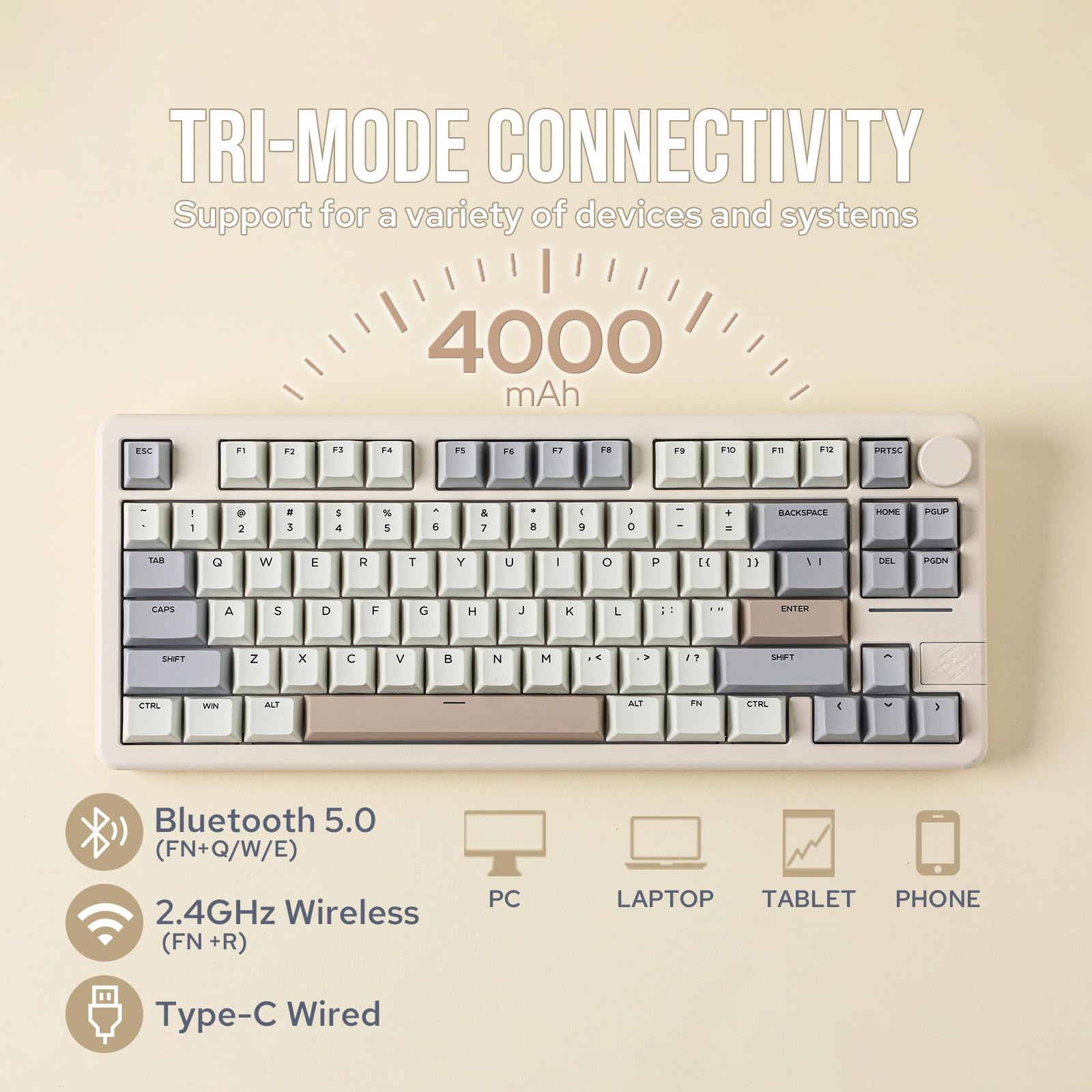 Amazon.com: EPOMAKER Galaxy70 Wireless Gaming Keyboard, 75