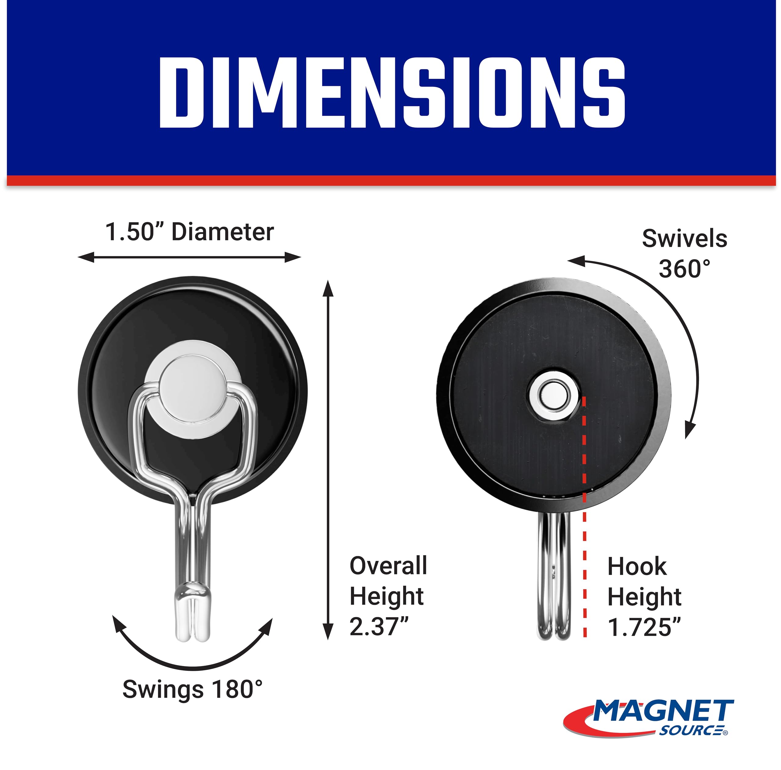 Amazon.com: Master Magnetics 7580 Magnetic Hook Organizer Rotating