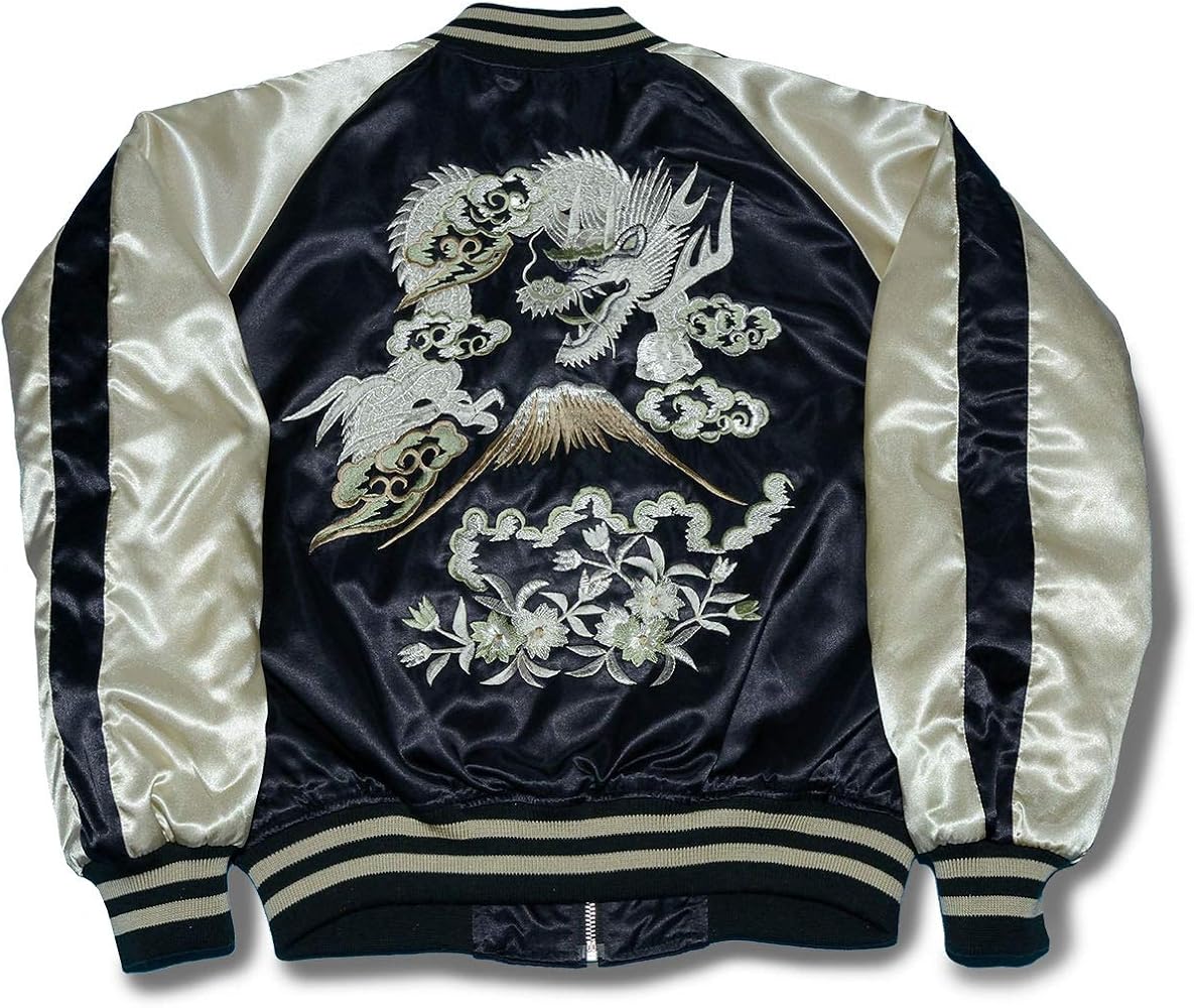 Amazon.co.jp: [星姫] 【Hoshihime 和柄 総刺繍スカジャン （華龍