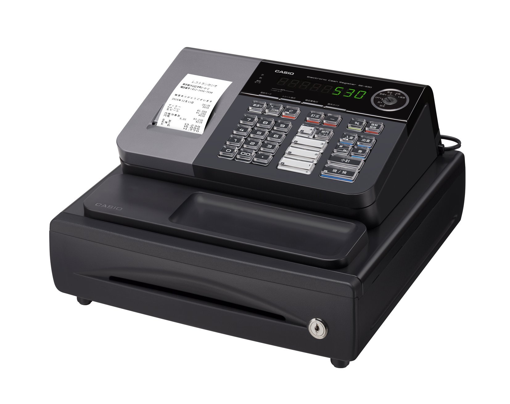 Amazon | カシオ レジスター 8部門 小型ドロア SE-S30-BK ブラック