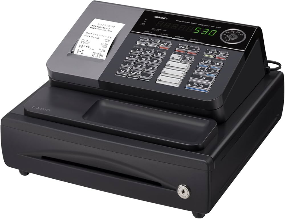 Amazon | カシオ レジスター 8部門 小型ドロア SE-S30-BK ブラック