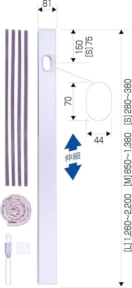 Amazon | 日晴金属 クーラーキヤッチャー 配管貫通用フリーパネル L