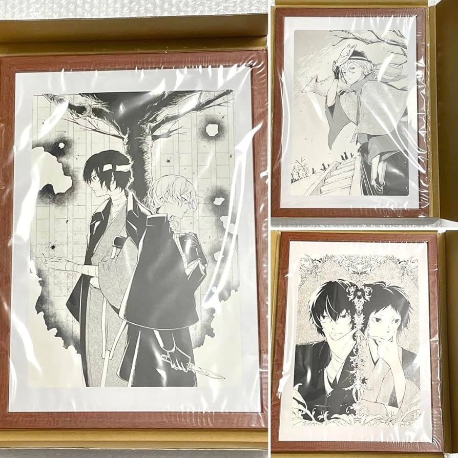 文スト カラー原画複製 双黒 文豪ストレイドッグス モノクロ複製原画C