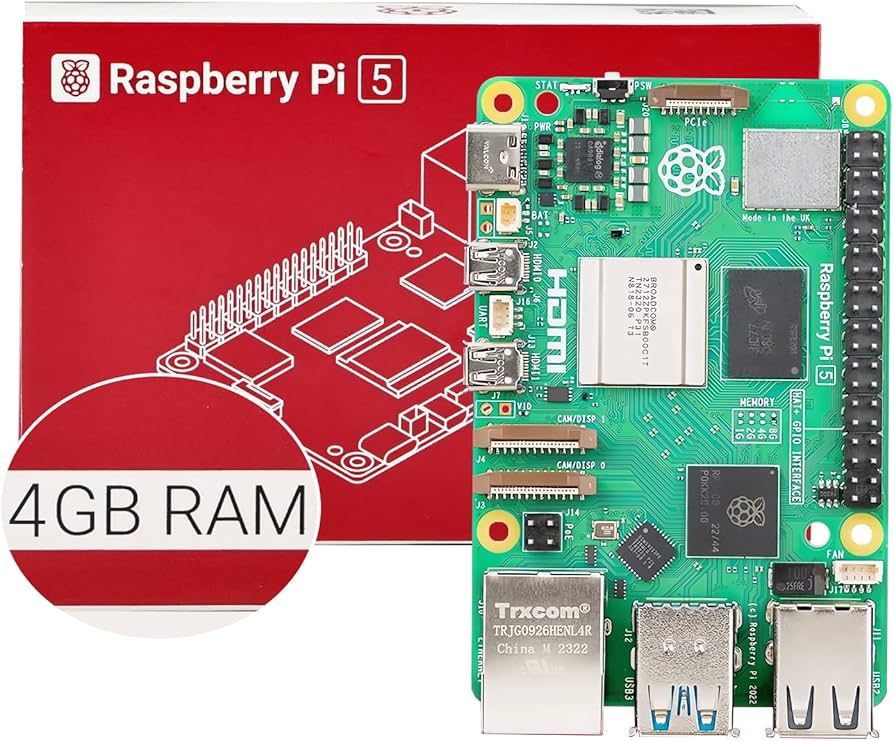 Amazon.com: Raspberry Pi 5 4GB RAM Single Board Computer(Raspberry