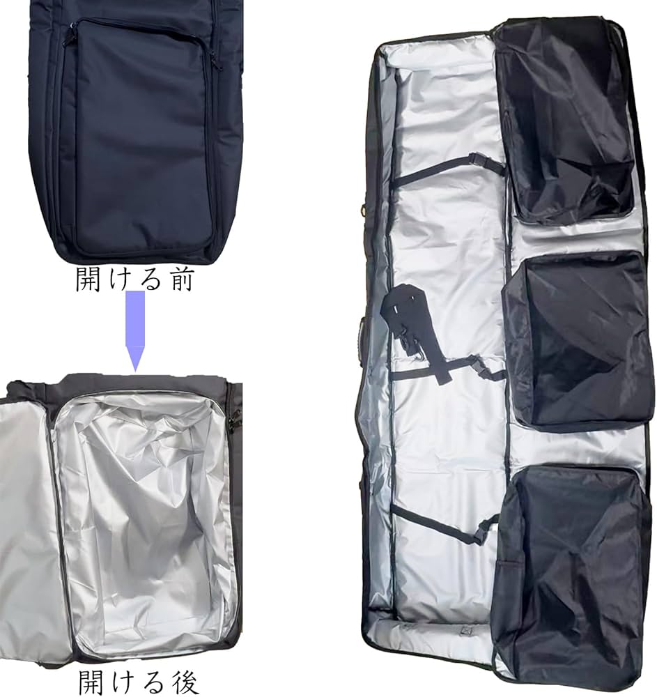 Amazon | スノーボードバッグ 165cm 厚手パッド入り 多層構造 ハード