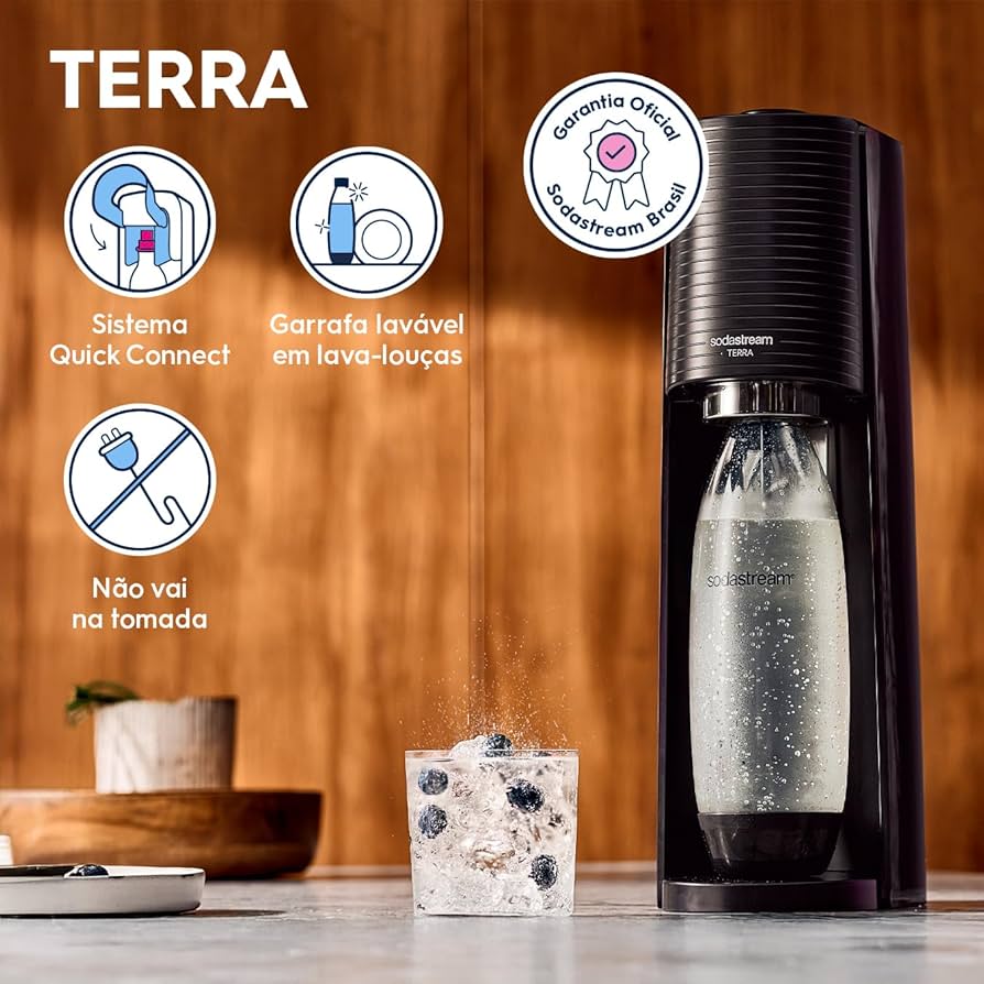 Amazon.com: SodaStream Terra Sparkling Water Maker Machine, with 1
