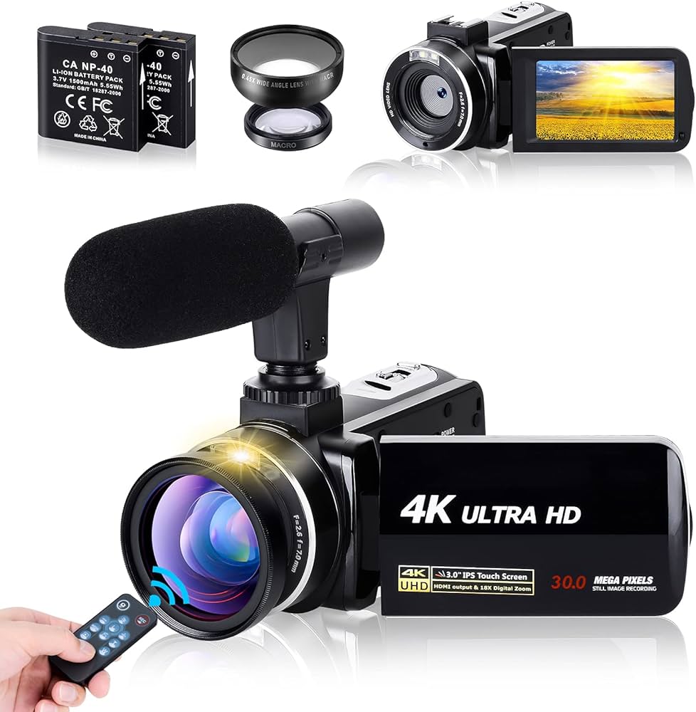 Amazon.co.jp: ビデオカメラ4K AMKOV デジタルビデオカメラ ウェブ