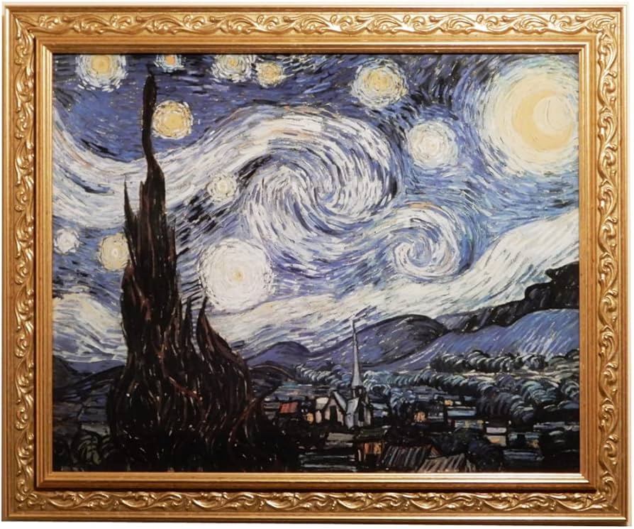 Amazon.co.jp: JHA 額絵 絵画 世界の名画 ゴッホ「星月夜