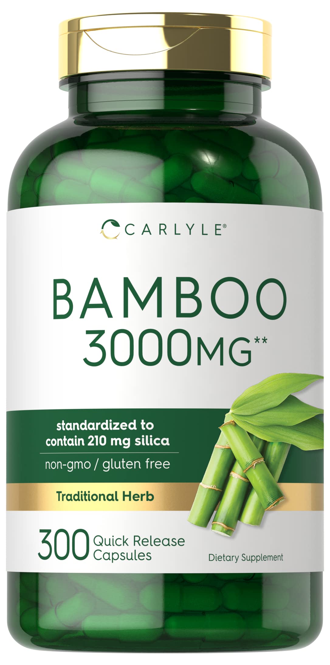 Amazon.com: Carlyle Bamboo Extract Capsules | 300 Count | 210mg