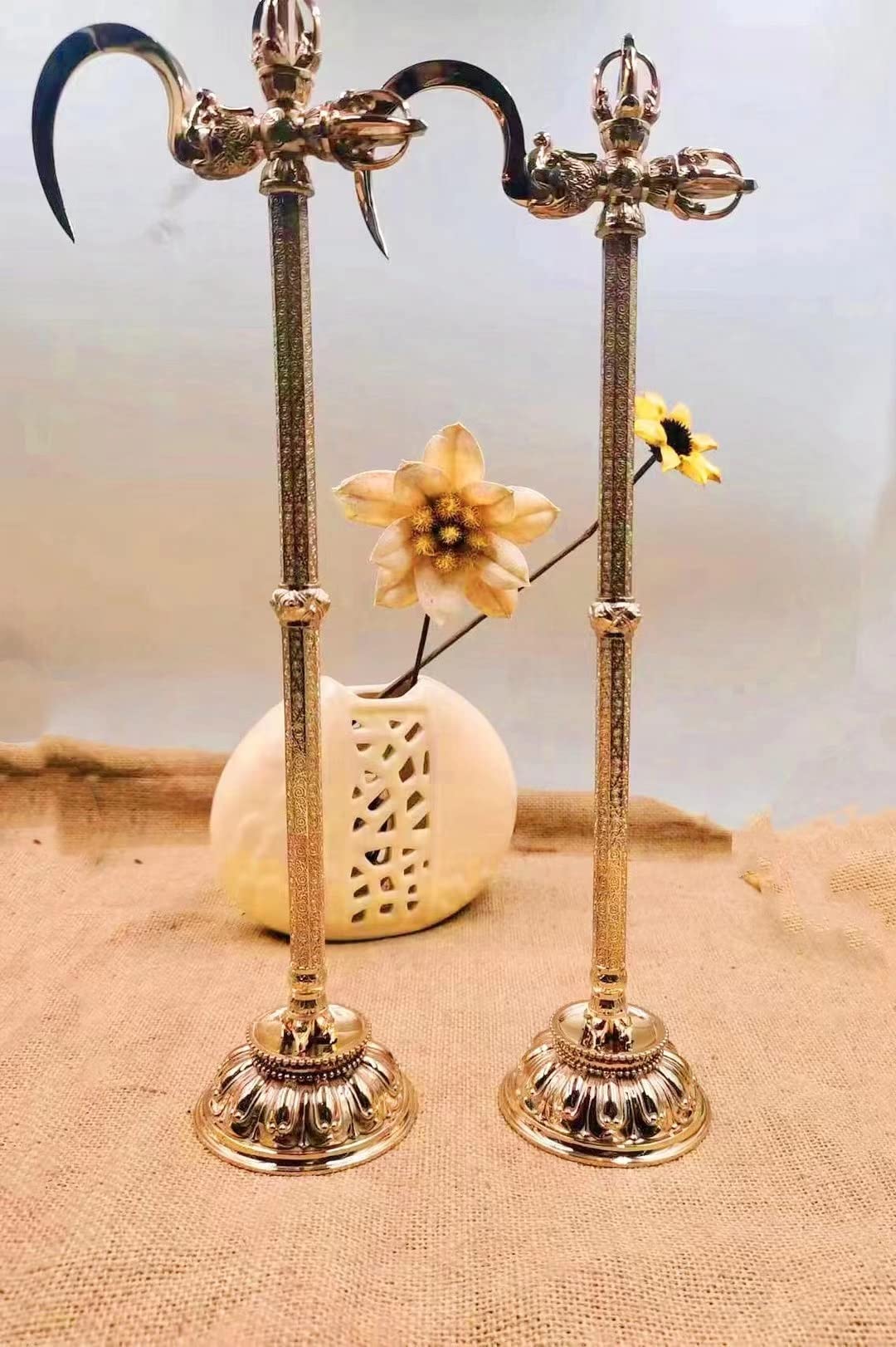 Amazon｜密教法具 寺院仏具 金剛鉤 五鈷金剛鉤 降魔杵 銅製法器