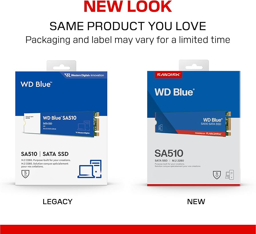 Amazon.com: WD Blue SA510 2TB SATA SSD - SATA III 6 Gb/s, M.2 2280