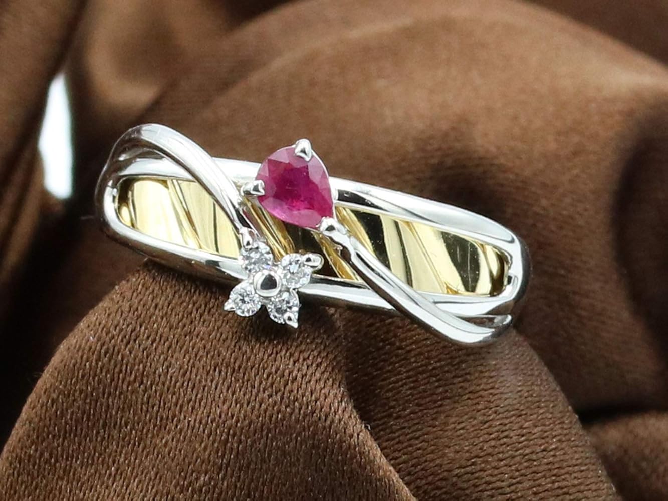 Amazon | [京都ジュエリー工房] K18 ゴールド Pt900 プラチナ コンビ