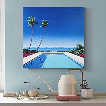 Amazon.co.jp: 永井博 イラストレーター アートポスター Citypop 夏の