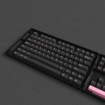 Amazon | Akko PBT キーキャップ ブラック&ピンク ダンサーバージョン