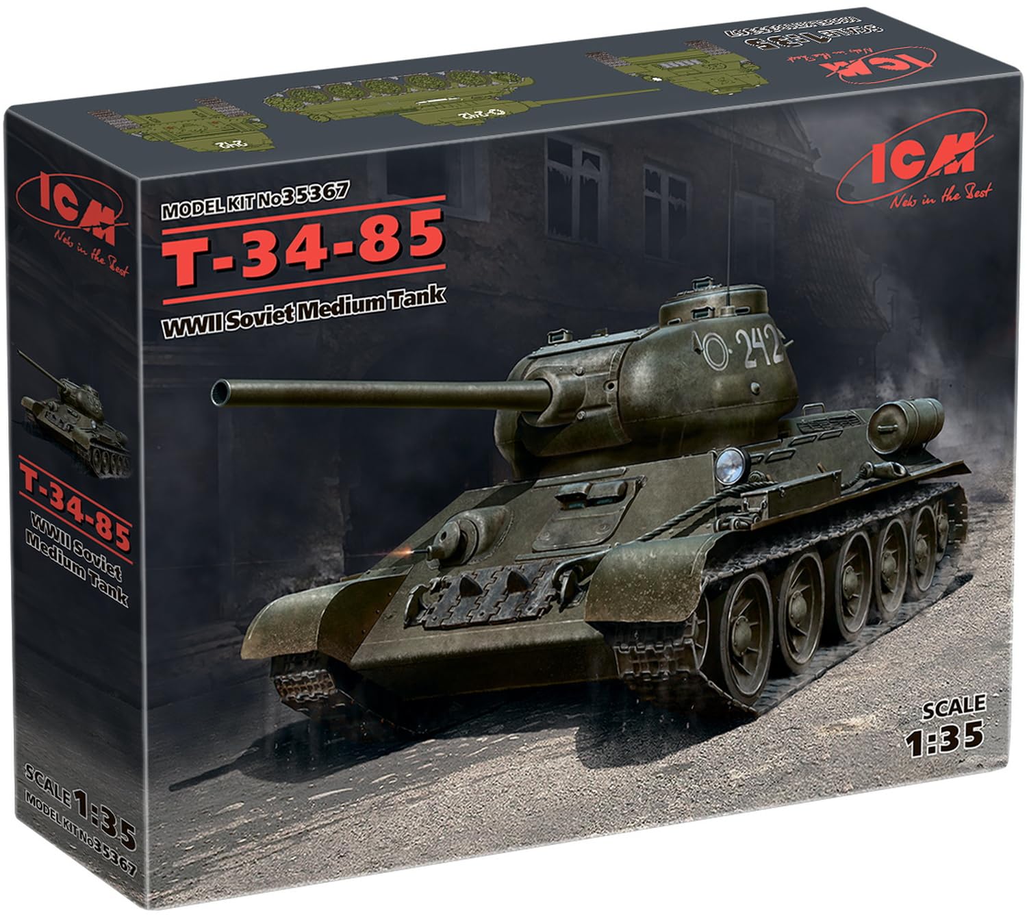 Amazon | ICM 1/35 ソビエト陸軍 T-34/85 プラモデル 35367