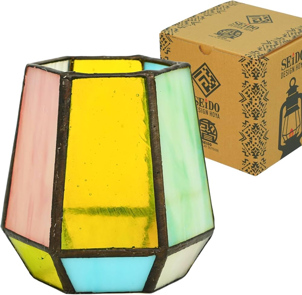 Amazon.co.jp: SEIDO ランタン ホヤ ステンドグラスホヤ デイツ