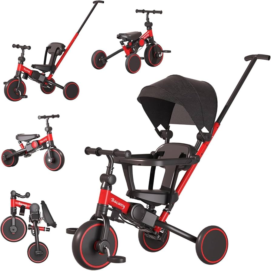 Amazon.co.jp: Bacany 子供用三輪車 7in1 三輪車 ステップ付き