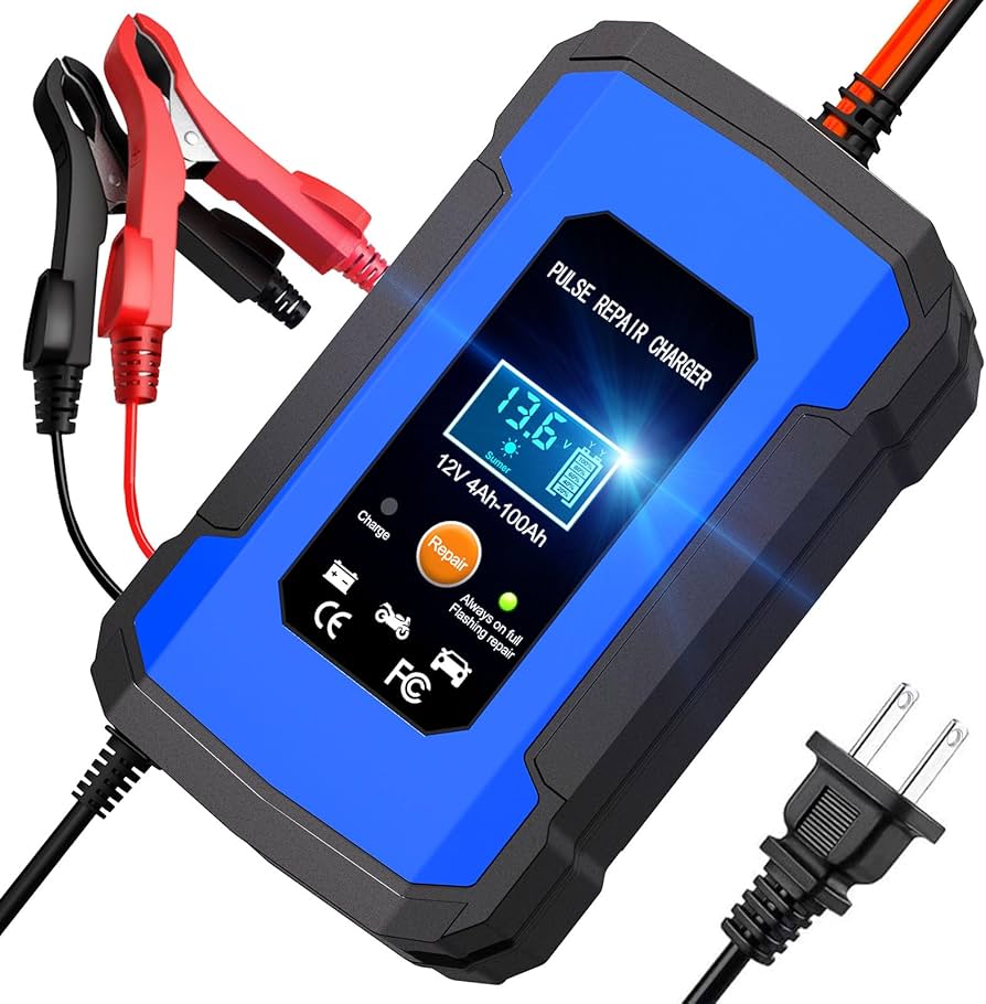 Amazon.co.jp: 12Vバッテリー充電器 6Aバッテリーチャージャー パルス