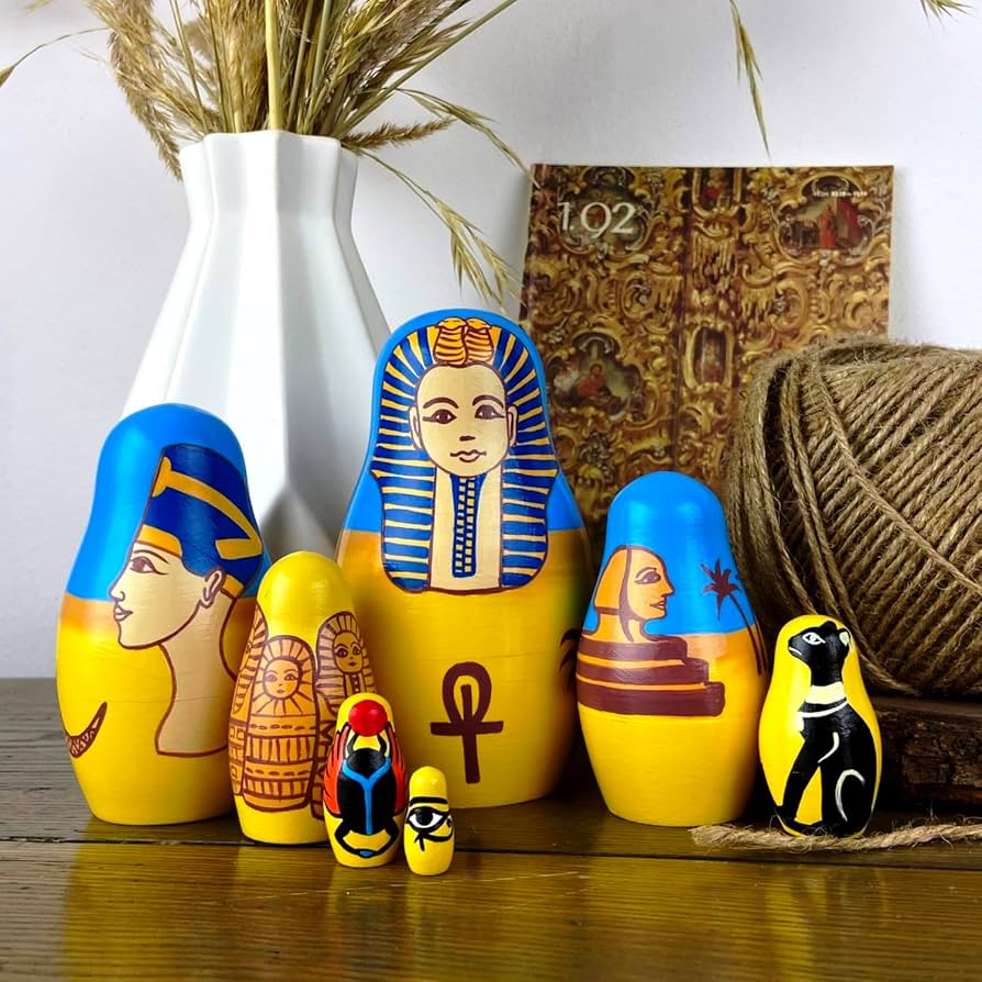 Amazon | AEVVV 古代エジプトテーマ 入れ子人形セット 7個