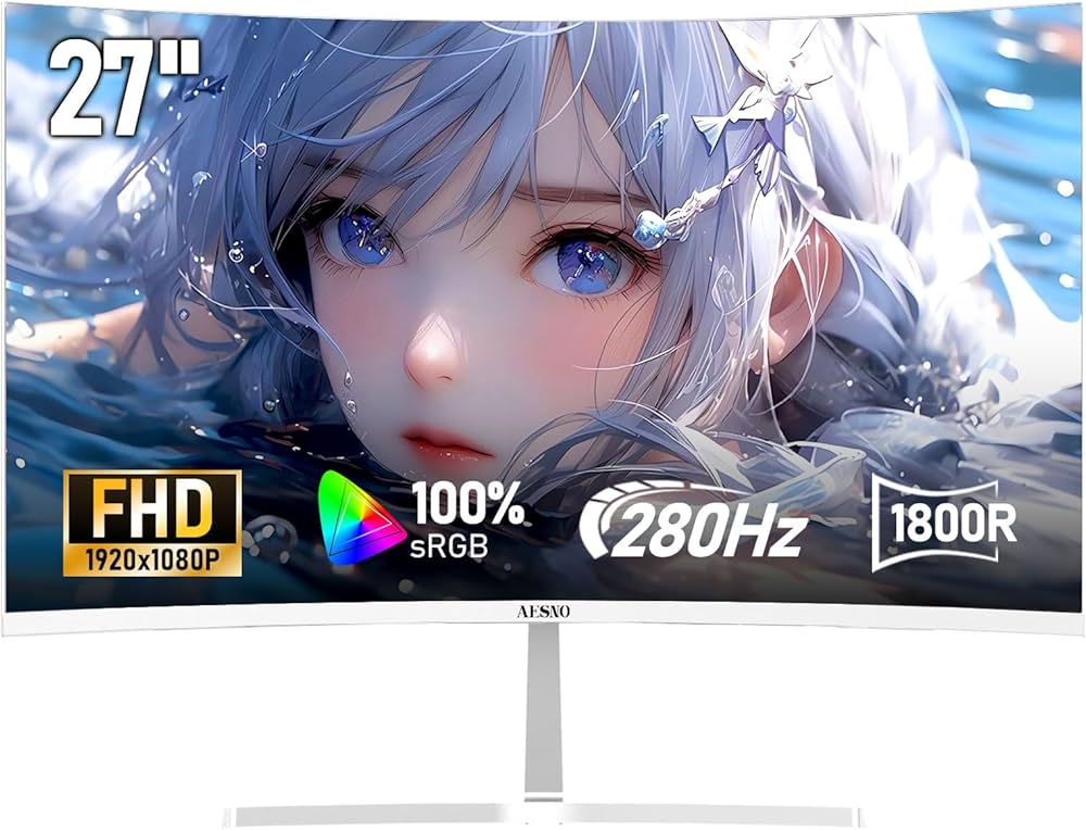 Amazon.co.jp: AESNO 27インチ ゲーミング モニター FHD 280Hz 湾曲