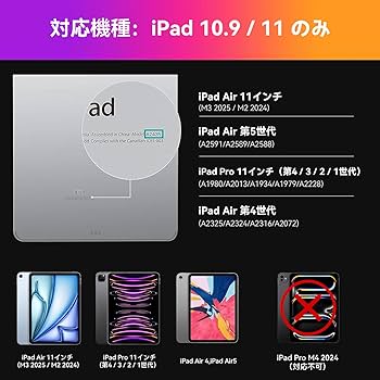 Amazon.co.jp: iPad マジックキーボード HOU iPad Air 11インチ (M3