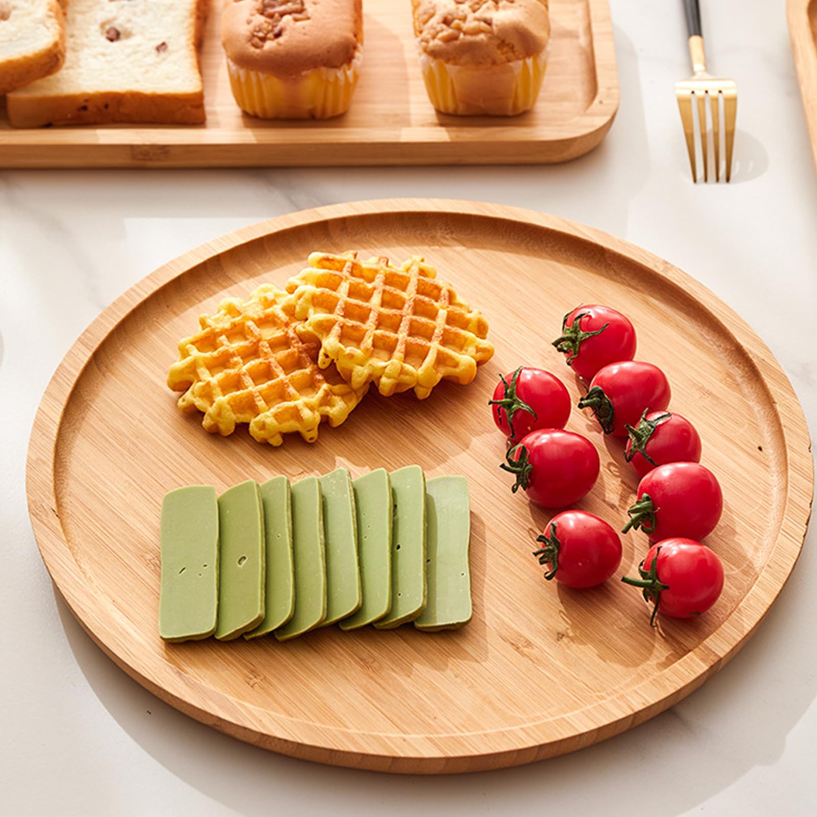 Amazon.co.jp: トレー 木製トレー 木製トレイ 花形 お盆 シンプル 木の