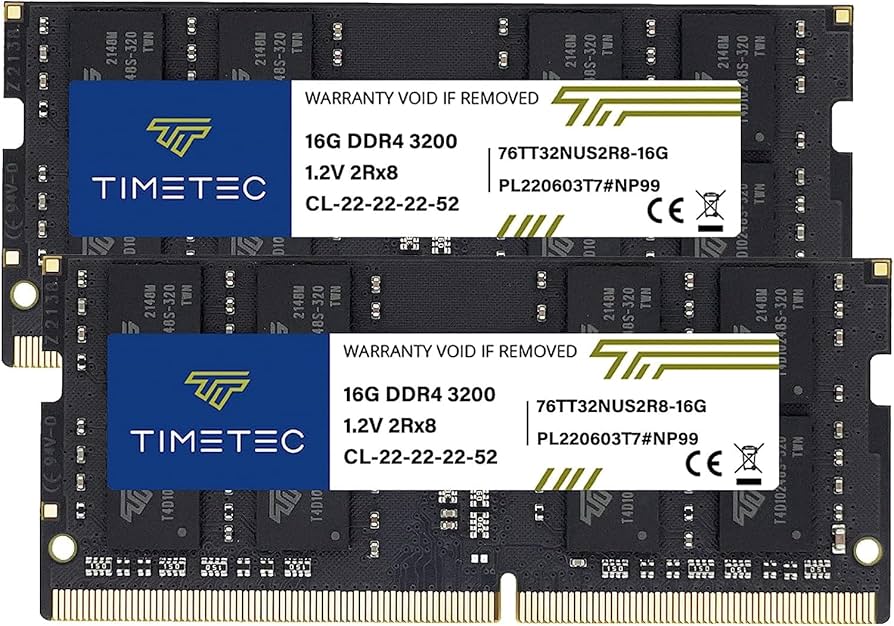 Timetec 32GB KIT(2x16GB) DDR4 3200MHz (or 2933MHz or 2666MHz) PC4