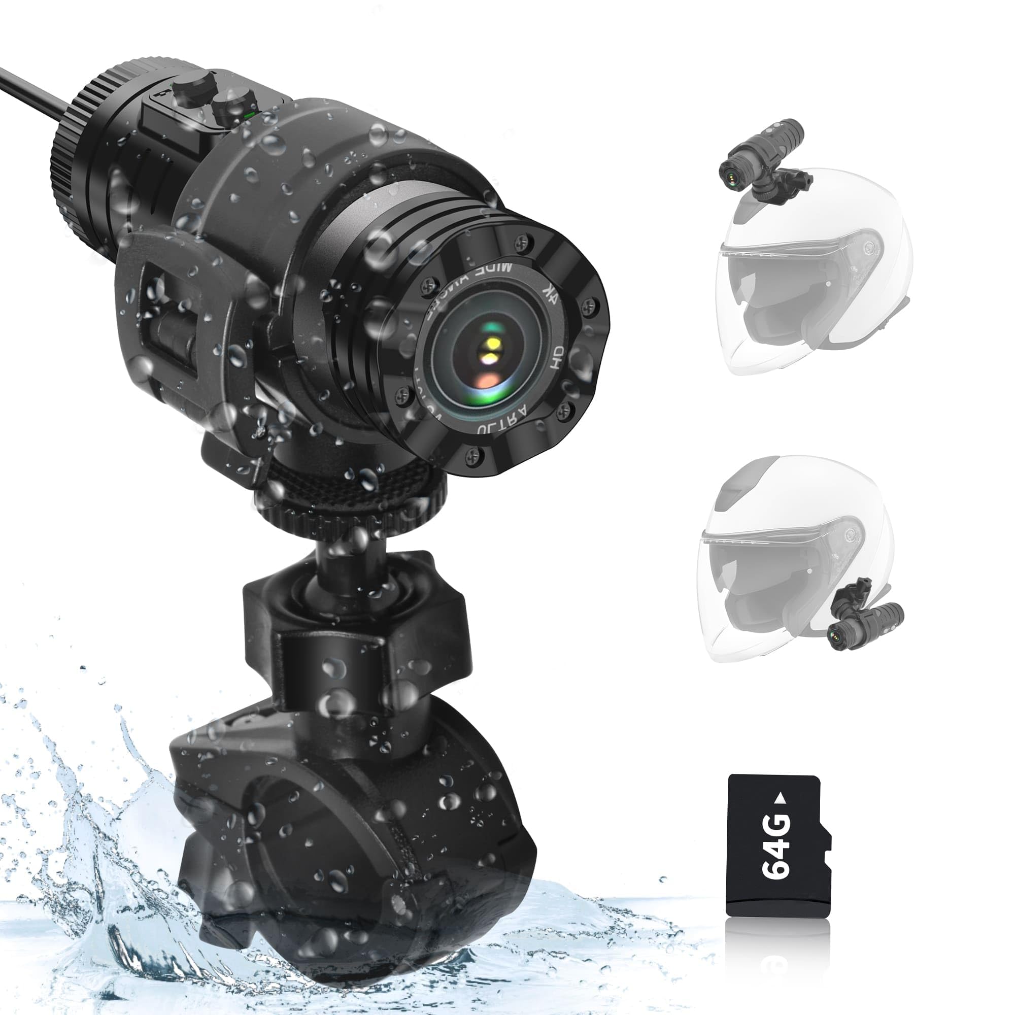 Amazon.co.jp: PARKVISION バイク ドライブレコーダー 4K録画 配線不要