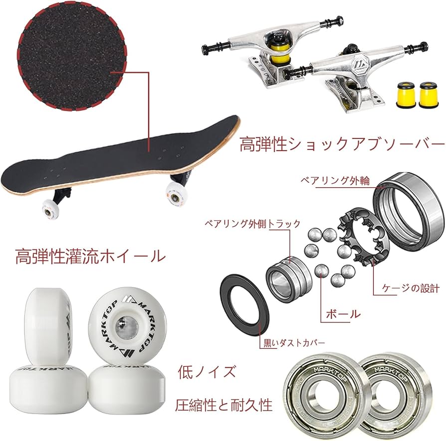 Amazon.co.jp: スケボー コンプリート/スケートボード 完成品/メープル