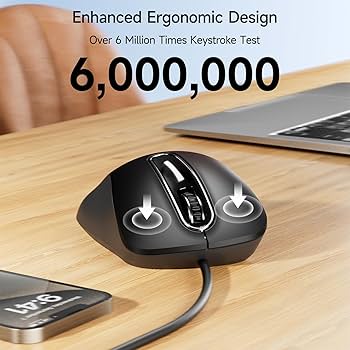 Amazon.com: memzuoix Wired Mouse, USB Computer Mouse 1400 DPI